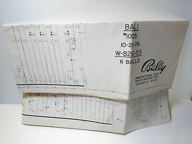 Bali Bingo Pinball Machine Original Schematic Diagram Arcade .